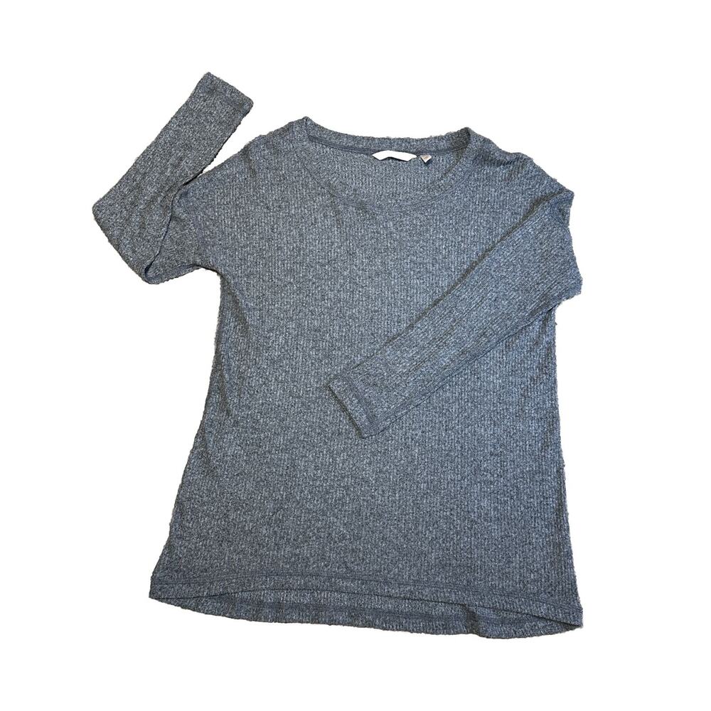 Soft Surroundings Grey Knitted Sweater Size PXL Soft Long Sleeve shirt stretch